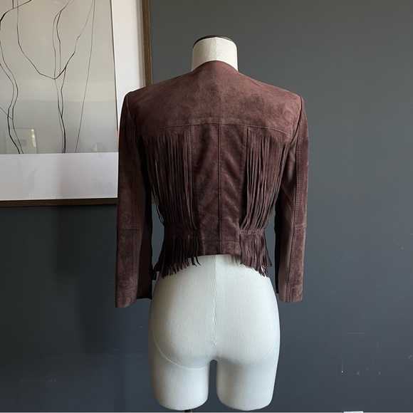 BCBGMaxAzria Brown Fringe Jacket - Picture 4 of 7